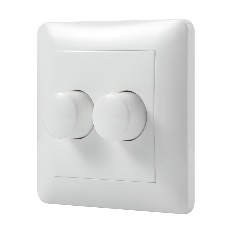 Draai/drukknop voor Duo dimmer - Wit - Inclusief afdekraam - Outledtl.nl